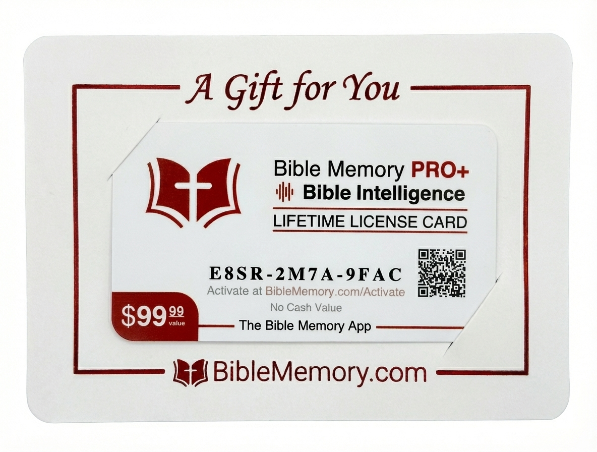 Bible Memory Gift Card