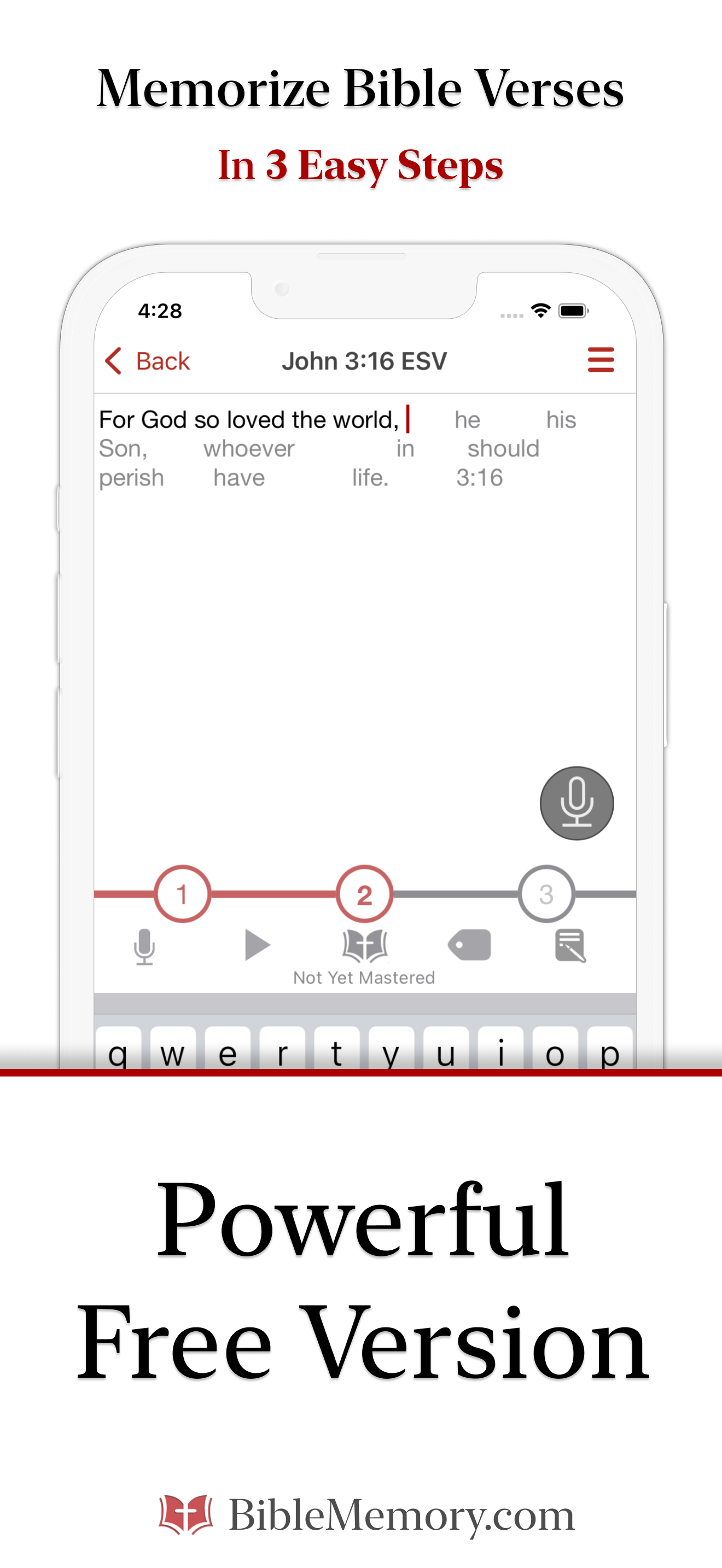 Bible Memory App - Verse Typing