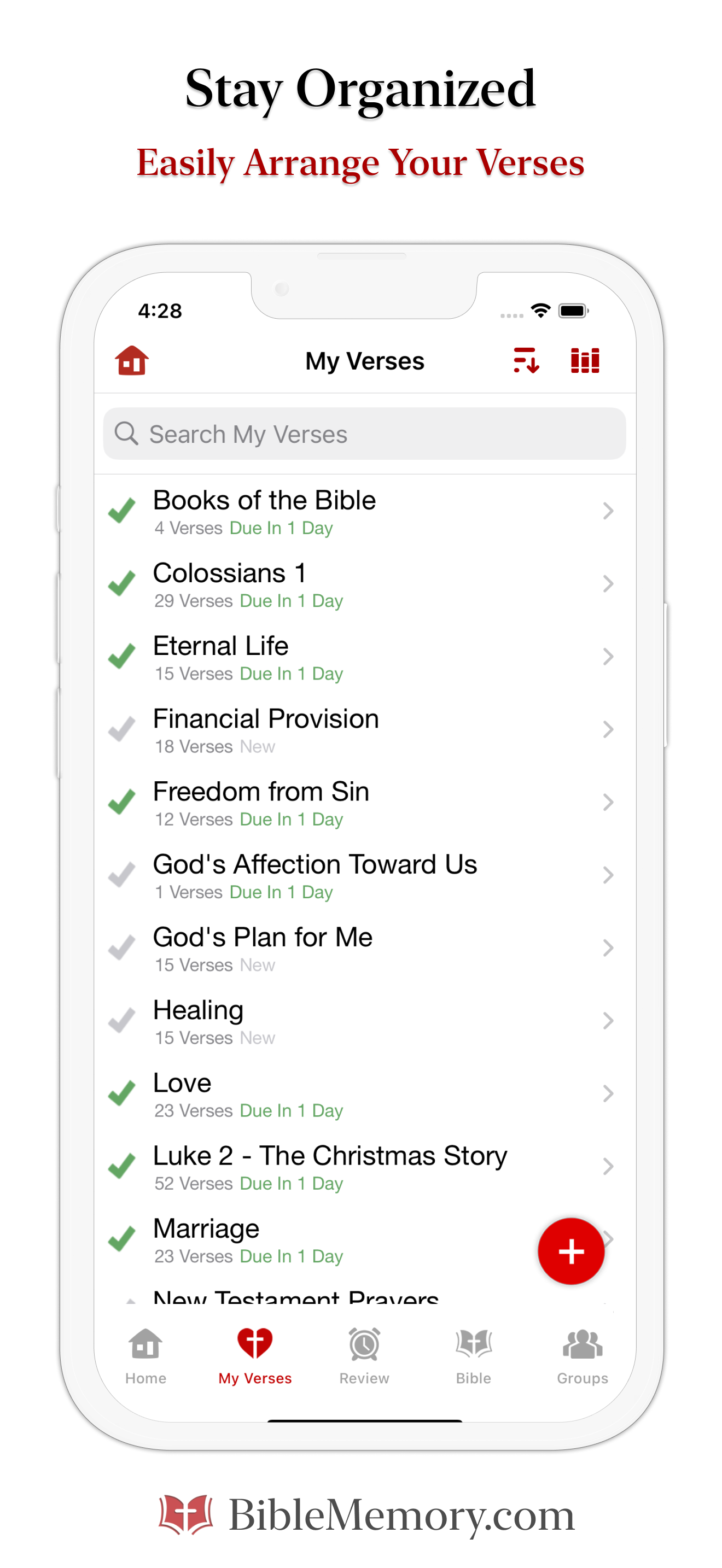 Bible Memory App - Review Mode