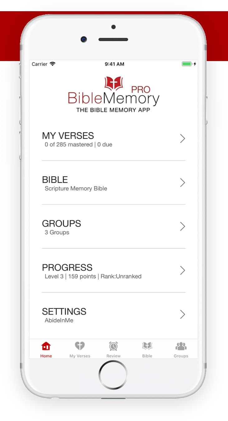 The Bible Memory App on iPhone with Bible verse memorization practice